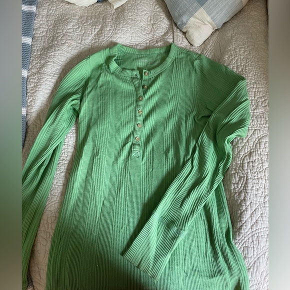 aerie Tops - Aerie waffle ribbed Henley